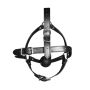 Head Harness with Solid Ball Gag - Black - 8