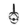 Head Harness with Breathable Ball Gag and Nose Hooks - Black - 6