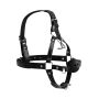 Head Harness with Breathable Ball Gag and Nose Hooks - Black - 8