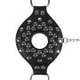 Open Mouth Gag Head Harness with Plug Stopper - Black - 6