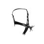 Head Harness with Spider Gag and Nose Hooks - Black - 10