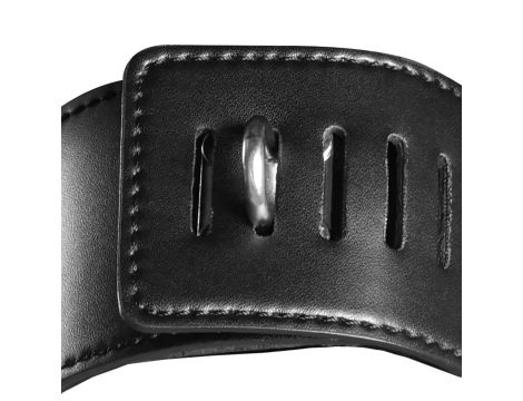 Head Harness with Zip-up Mouth and Lock - Black - 6