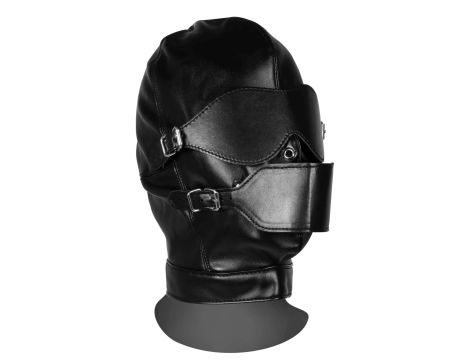 Blindfolded Mask with Breathable Ball Gag - Black