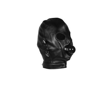 Blindfolded Mask with Breathable Ball Gag - Black - 6