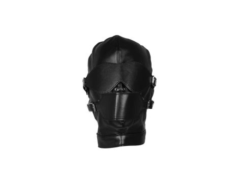 Blindfolded Mask with Breathable Ball Gag - Black - 9