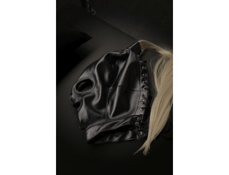 Mask with Blonde Ponytail - Black - 5