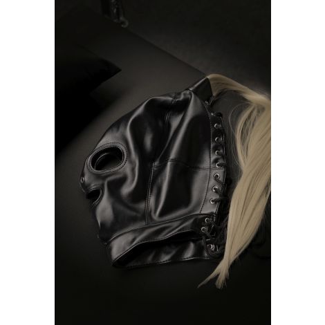 Mask with Blonde Ponytail - Black - 5