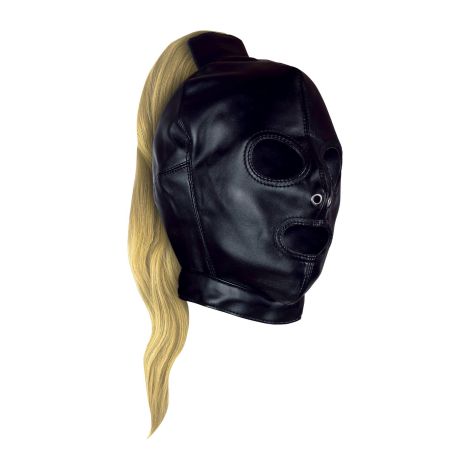 Mask with Blonde Ponytail - Black - 9