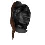 Mask with Brown Ponytail - Black - 2