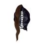 Mask with Brown Ponytail - Black - 6