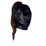 Mask with Brown Ponytail - Black - 8