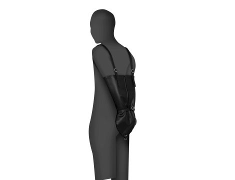 Zip-up Full Sleeve Arm Restraint - Black