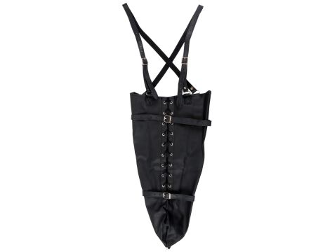 Lace-up Full Sleeve Arm Restraint - Black - 8