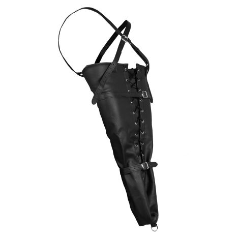 Lace-up Full Sleeve Arm Restraint - Black - 9