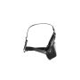 Head Harness with Mouth Cover and Breathable Ball Gag - Black - 6