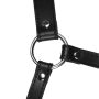 Head Harness with Mouth Cover and Breathable Ball Gag - Black - 9