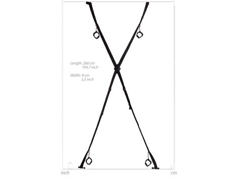 Over the Door Bondage Cross - Black - 7