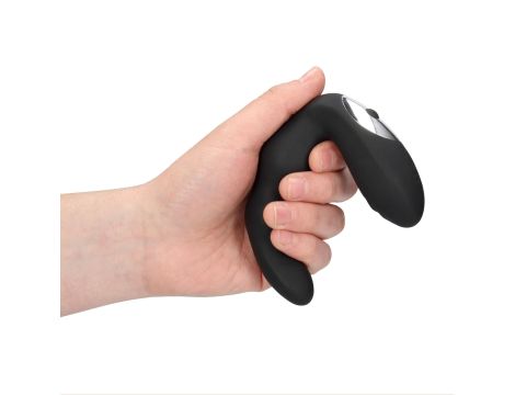 Bent Vibrating Prostate Massager with Remote Control - Black - 6