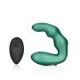 Bent Vibrating Prostate Massager with Remote Control - Metallic Green - 2