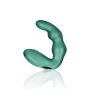 Bent Vibrating Prostate Massager with Remote Control - Metallic Green - 7