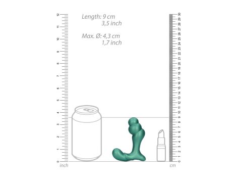 Stacked Vibrating Prostate Massager with Remote Control - Metallic Green - 7