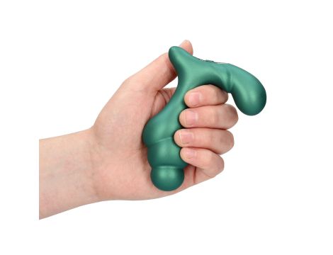 Stacked Vibrating Prostate Massager with Remote Control - Metallic Green - 8