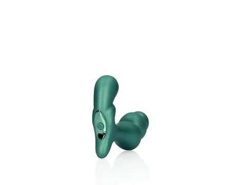 Stacked Vibrating Prostate Massager with Remote Control - Metallic Green - 9