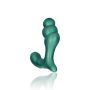 Stacked Vibrating Prostate Massager with Remote Control - Metallic Green - 7