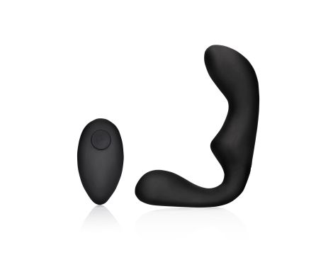 Pointed Vibrating Prostate Massager with Remote Control - Black