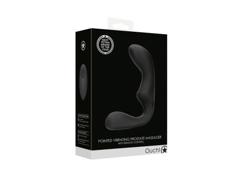 Pointed Vibrating Prostate Massager with Remote Control - Black - 2