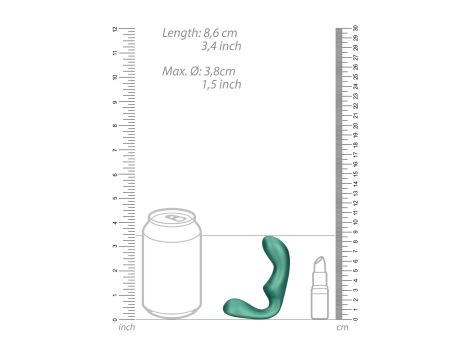 Pointed Vibrating Prostate Massager with Remote Control - Metallic Green - 5