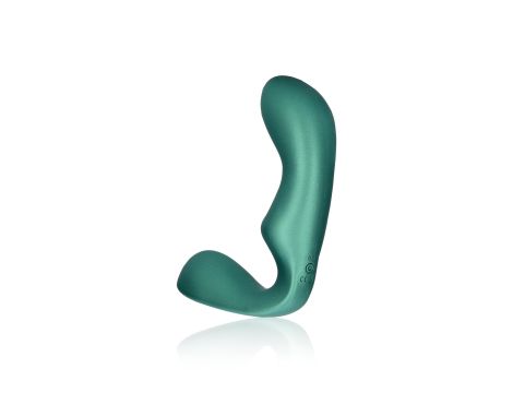 Pointed Vibrating Prostate Massager with Remote Control - Metallic Green - 6