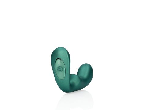 Pointed Vibrating Prostate Massager with Remote Control - Metallic Green - 8