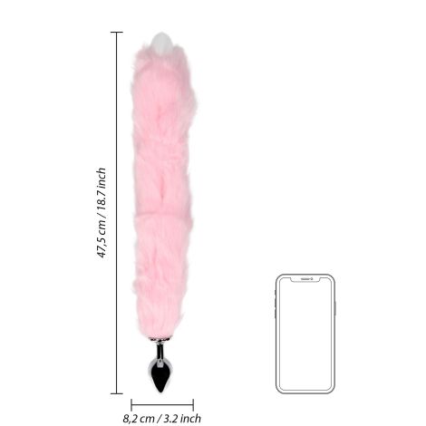 Light-up Fox Tail with Metal Butt Plug - 10