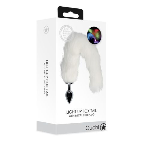 Light-up Fox Tail with Metal Butt Plug - 2