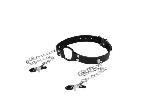 O-Ring Gag with Nipple Clamps - 4