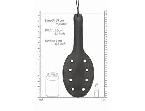 Saddle Leather Paddle With 8 Holes - Black - image 2