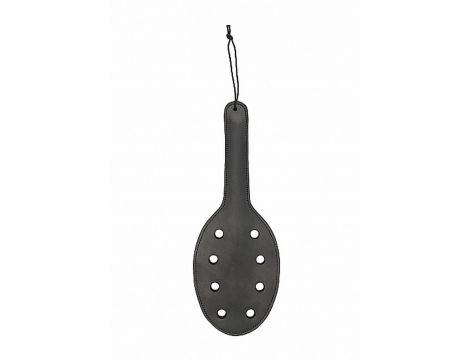 Saddle Leather Paddle With 8 Holes - Black