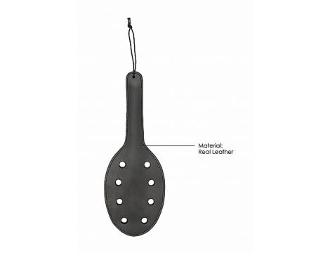 Saddle Leather Paddle With 8 Holes - Black - 4