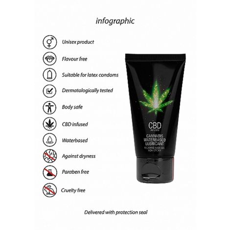 CBD Cannabis Waterbased Lubricant - 50 ml - 8