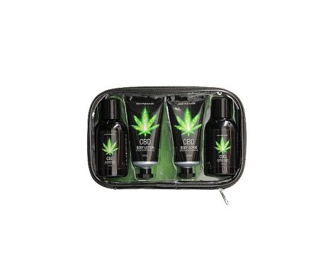 CBD - Bath and Shower - Luxe Travel set - Green Tea Hemp Oil - 6