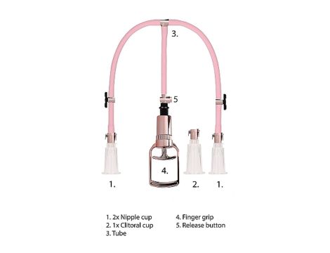 Clitoral & Nipple Pump Set Medium - Rose Gold - 11