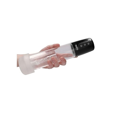 Automatic Cyber Pump with Masturbation Sleeve - Transparent - 10