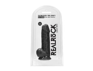 Silicone Dildo With Balls - 21,6 cm - Black - image 2