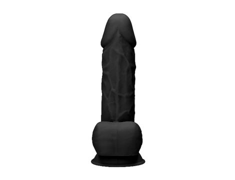 Silicone Dildo With Balls - 21,6 cm - Black - 4