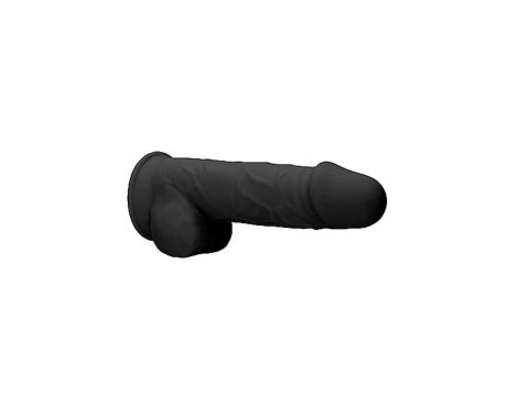 Silicone Dildo With Balls - 21,6 cm - Black - 6