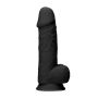 Silicone Dildo With Balls - 21,6 cm - Black - 4