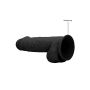 Silicone Dildo With Balls - 21,6 cm - Black - 6