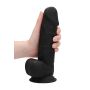 Silicone Dildo With Balls - 21,6 cm - Black - 9