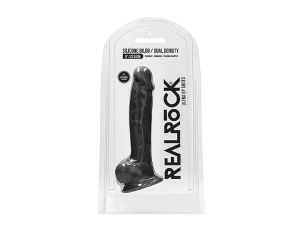 Silicone Dildo With Balls - 22,8 cm - Black - image 2